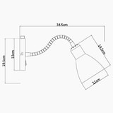 thumbnail of Wandleuchte innen – LED Leselampe mit Bronzekörper und Kabel – Wandlampe für Home und Büro – Wall Sconce