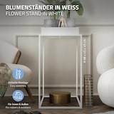 thumbnail of ML-Design Pflanzenständer 45×45×88 cm, Weiß, Metall, quadratisch, abnehmbares Tablett, Indoor/Outdoor