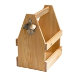 thumbnail of DanDiBo Flaschenträger 6 Flaschen Holz Bierträger mit Flaschenöffner 93945 Männerhandtasche