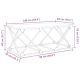 thumbnail of vidaXL Couchtisch Artisan-Eiche 100 x 49 x 40 cm Holzwerkstoff