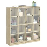 thumbnail of vidaXL Bücherschrank mit Türen Sonoma-Eiche 136x37x142cm Holzwerkstoff