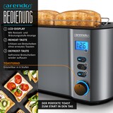 thumbnail of Arendo Frühstücks-Set, 6er Eierkocher SIXCOOK, Langschlitztoaster 4-Scheiben, Grau