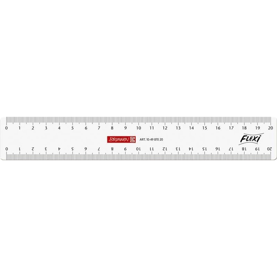 BRUNNEN Lineal 20cm Flexi glasklar 104987020