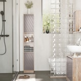thumbnail of Armario Alto para Baño Mueble Columna de Baño con 2 Puertas y 2 Estantes Abiertos Almacenamiento Auxiliar para Salón 30x24x170 cm Roble y Gris