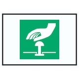 thumbnail of Not-Halt-Knopf Symbol A3 Rückseite selbstklebend Schild