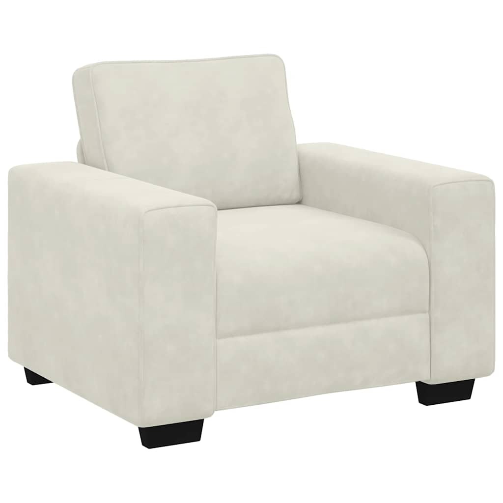 vidaXL Sofastoel Crème 100x77x82 cm Fluweel