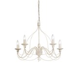 thumbnail of Lampadario Shabby Chic-Provenzale Corte Metallo Bianco 5 Luci E14