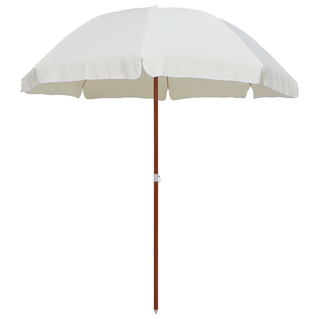 Parasol de jardin avec mât en acier 240 cm Sable Modèle Jardin Upsilon