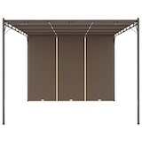 thumbnail of vidaXL Gartenpavillon mit Seitenvorhang 4x3x2,25 m Taupe