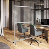 thumbnail of Cloison fixe Plexiglass Rigide Transparent cadre alu H 179 x L 106 cm