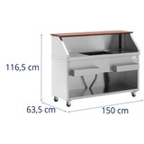 thumbnail of Royal Catering Mobile Cocktail-Station - 150 cm - Theke in Holzoptik - Eisbehälter - Flaschenhalter -