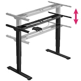 thumbnail of tectake Supporto per tavolo regolabile in altezza Twain 110-168 x 60 x 60-125 cm - nero - 404314