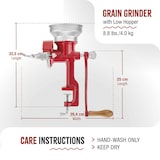 thumbnail of Victoria Mulino Grano Manuale in Ghisa per Macinare Caffè, Mais, Avena,  Regolabile, VIC-30032, Rosso