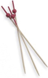 thumbnail of Picks "Bola Roja"  9 (H) Cm Natural Bambú (100 unidades)