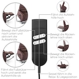 thumbnail of Fernsehsessel mit Aufstehhilfe, Relaxsessel mit elektrischer Liegefunktion, 2 Motoren, 120 kg belastbar, Mikrofaser, Kaffeebraun, Raburg Jan