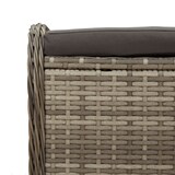 thumbnail of vidaXL Gartenhocker mit Kissen Grau 58x46x46 cm Poly Rattan