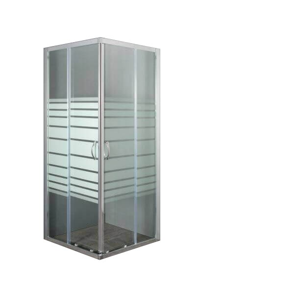 Box Doccia Serigrafato 6mm Doppia Porta Scorrevole H190cm - 90x90