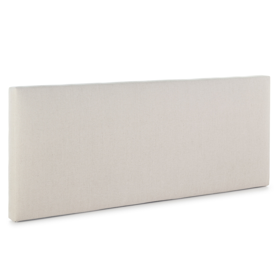 Cabecero tapizado Tagomago 140x60 cm de Lino Natural, para Cama 135 cm, Acolchado con Espuma, 8 cm de Grosor, Incluye herrajes para Colgar