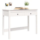 thumbnail of vidaXL Schreibtisch mit Schubladen Weiß 100x50x78 cm Massivholz Kiefer