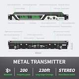 thumbnail of Microphone Sans Fil Pro Pour Scène Avec Moniteur Intra-Auriculaire 4 Packs YONIS