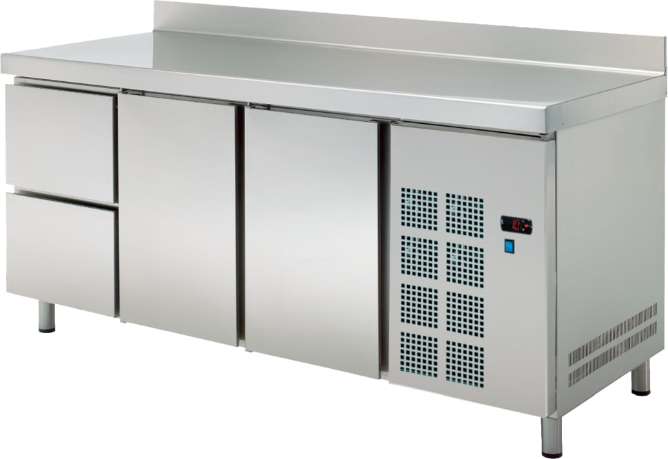 Kühler tisch gn 1/1 2 türen 2 schubladen - 1800x700x850 mm - 220 W 230/1V - 77099509 Eurast