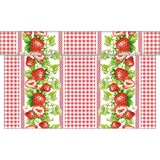 thumbnail of Sovie HOME Tischläufer Erdbeeren in Rot-Weiß aus Linclass® Airlaid 40 cm x 4,80 m, 1 Stück - Erdbeeren Frühling Sommer Karo Muster