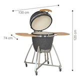 thumbnail of Tarrington House Kamado-Holzkohlegrill Naggado, Ø 54 cm, Ablagetisch, fahrbar, Keramik/Edelstahl, dunkelgrau