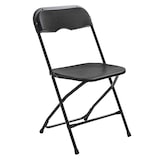 thumbnail of Chaise pliante noire en plastique