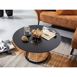 thumbnail of Couchtisch Rund 80x80x42 cm Schwarz Gold Sofatisch Metall Modern, Runder Wohnzimmertisch Salontisch, Tisch Wohnzimmer Groß, Kaffeetisch