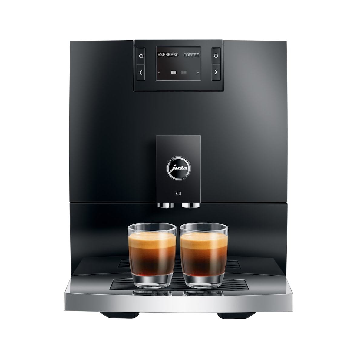 JURA - C3 Piano Black – Kompakte automatische Kaffeemaschine für Espresso und Kaffee mit professioneller Aromamühle