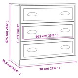 thumbnail of Helloshop26 - Buffet Sideboard Kommode Schrank Aufbewahrungseinheit Organizer für Küche Wohnzimmer Lounge 70 x 35,5 x 67,5 cm 02_0030489