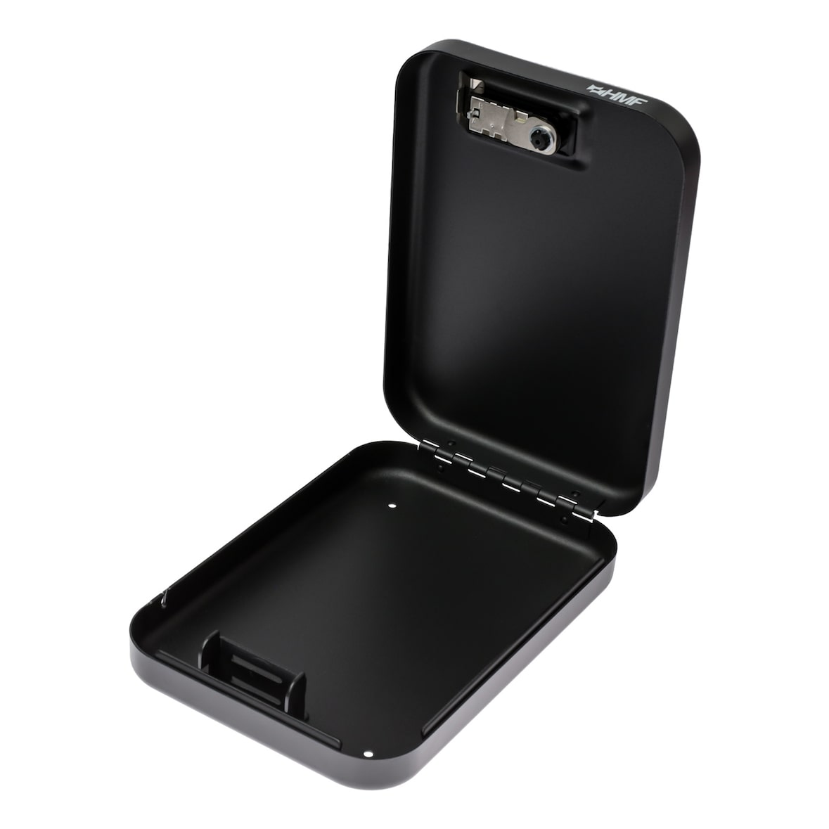 HMF 317-02 Sicherheitsbox mit Zahlenschloss und Sicherungskabel, 24 x 16,5 x 4,5 cm, Schwarz