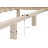 thumbnail of Metallfreies Doppelbett Holzbett Zirbe massiv 140x200 mit wählbarem Zubehör V-60.95-14 Rollrost inkl.