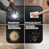 thumbnail of EVOCAMP Brandschutzmatte, 100x150 cm, bis 1000°C, 3-lagige Struktur mit Silikonbeschichtung, pflegeleicht, feuerfeste Unterlage für Grill & Küche