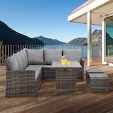 thumbnail of SVITA MONROE Garten-Lounge Set Polyrattan Lounge-Möbel Sitzgruppe Braun