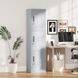 thumbnail of HOMCOM Armadio per Ufficio a 3 Porte Indipendenti in Acciaio Grigio