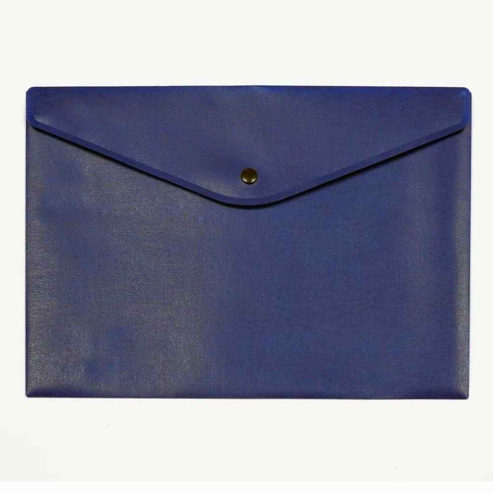 FSY Sichttasche, A4, Druckknopf, opak, blau, 1 Stück