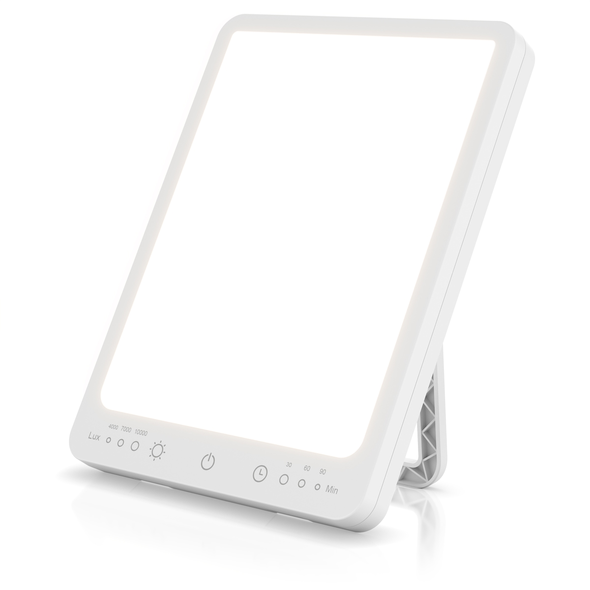 Mybeo Tageslichtlampe LED Lichttherapielampe, Tageslichtleuchte mit Standfuß, Lichtdusche, Dimmfunktion, verschiedene Lichtmodi, LED fest integriert