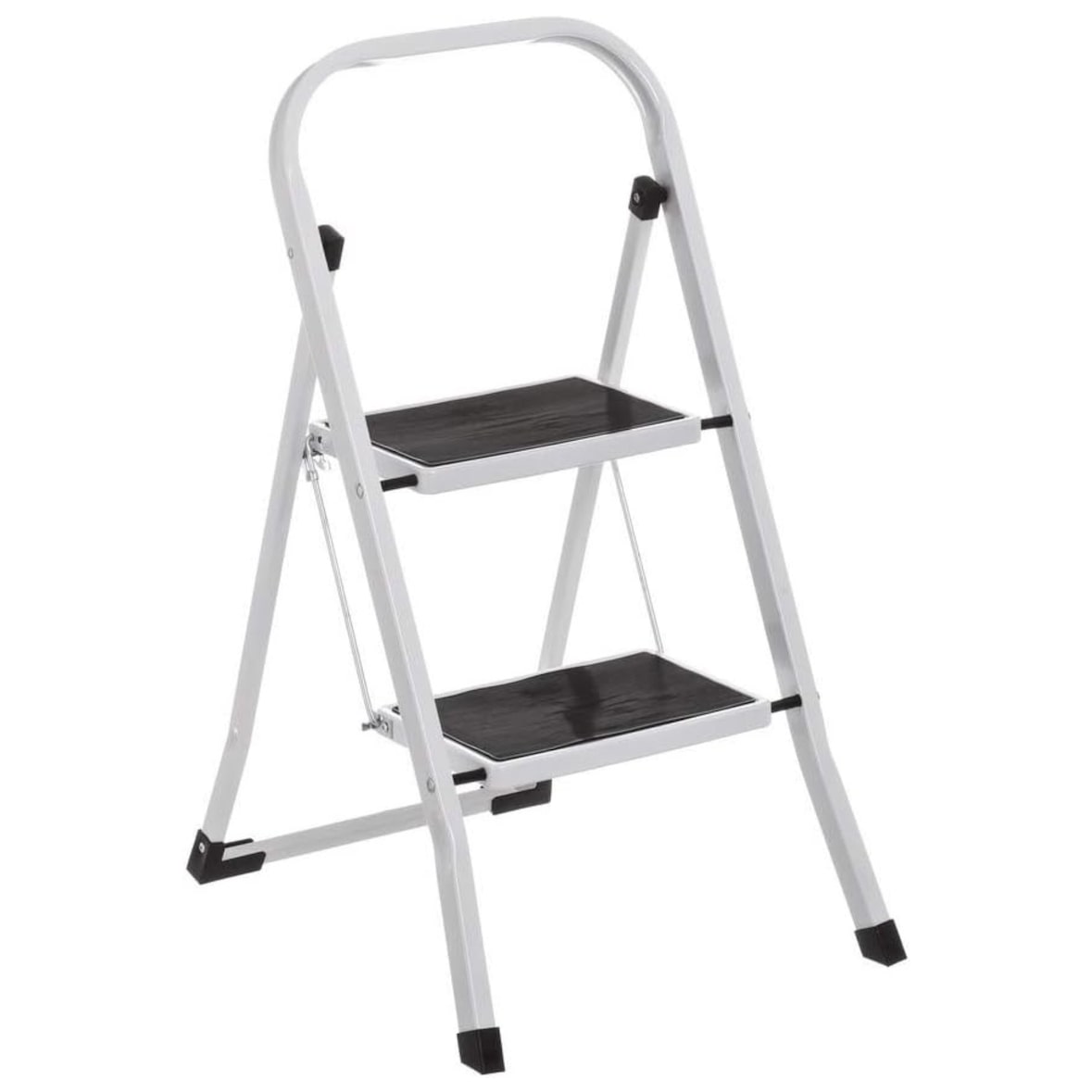 Pack 100 Escaleras 2 Peldaños Profesional - Acero Reforzado - Antideslizante 30x20cm - Plegado Extraplano - Taburete Hogar Oficina