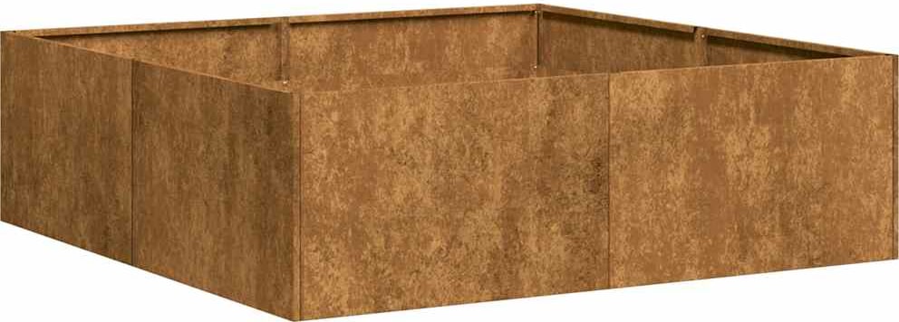 vidaXL Pflanzkübel Rostig 100x100x30 cm Wetterfester Stahl