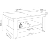 thumbnail of VCM Beistelltisch & Couchtisch Kobila Honig-Eiche H. 52 x B. 115 x T. 58 cm