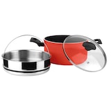 thumbnail of FAGOR Maxima Panela a Vapor Cuscuzeira Indução 20 cm Alumínio Forjado, Vaporizador em Inox, Tampa em Vidro, Vermelho