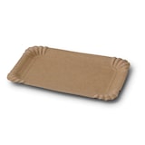 thumbnail of BIOZOYG 1000 Stück Einwegteller 10 x 16 cm Pappteller, biologisch abbaubar, braun, rechteckig, recyclingfähig, robust Bioteller, Einweggeschirr