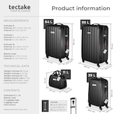 thumbnail of tectake Cleo 4-pcs Set de Valises Rigides avec Roulettes et Pèse-Valise Noir - Dimensions Variées