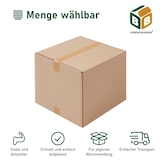 thumbnail of 50 x Faltkarton (500 x 500 x 400 mm) stabil 2-wellig Versandkarton Päckchen DHL Hermes Schachtel Box Paket braun BB-Verpackungen