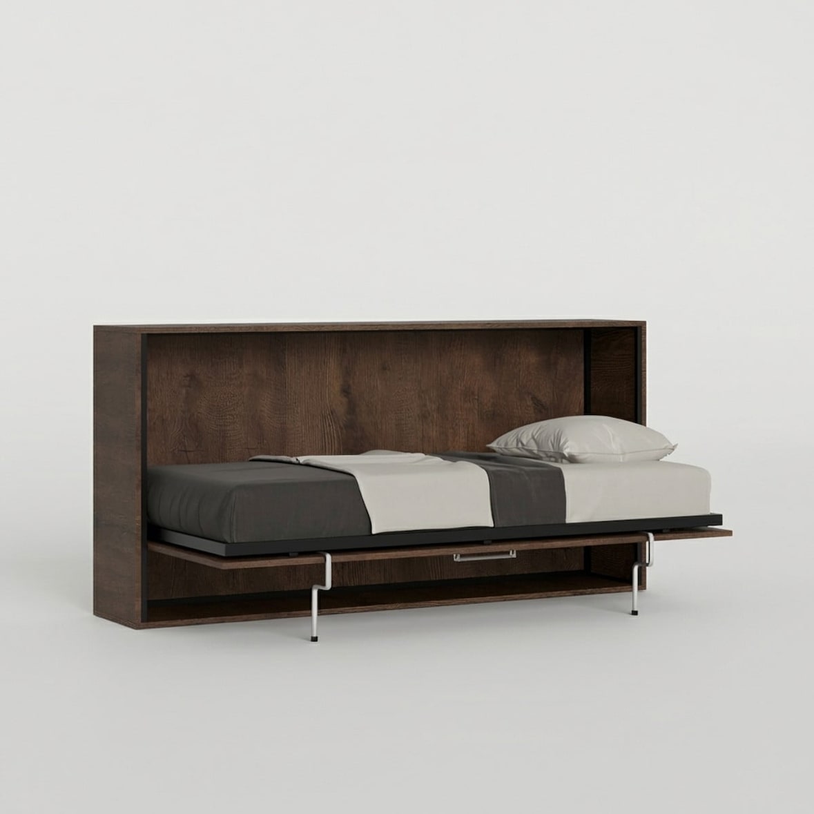 Kando horizontales Einzelbett Walnuss Klappbett