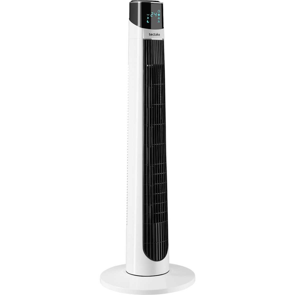 tectake torenventilator arktis met 3 modi 3 standen 90 graden zwenkfunctie wit 32x93cm modern design