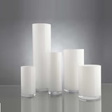 thumbnail of Vase cylindrique 52 cm blanc -  Rond Verre Lou De Castellane 0.01x15 cm