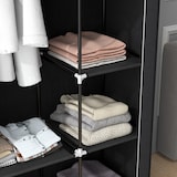 thumbnail of Armario de tela plegable armario de ropa organizador ropero portátil con 6 estantes y 1 barra para colgar para dormitorio 103x43x162,5 cm negro