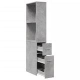 thumbnail of vidaXL Badschrank Schmal mit Rollen Betongrau Holzwerkstoff